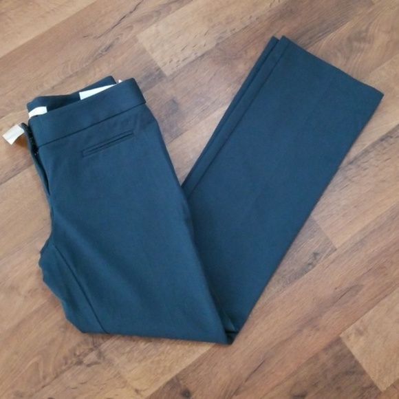 LOFT Marissa Spruce Green Flare Pants - Picture 1 of 9